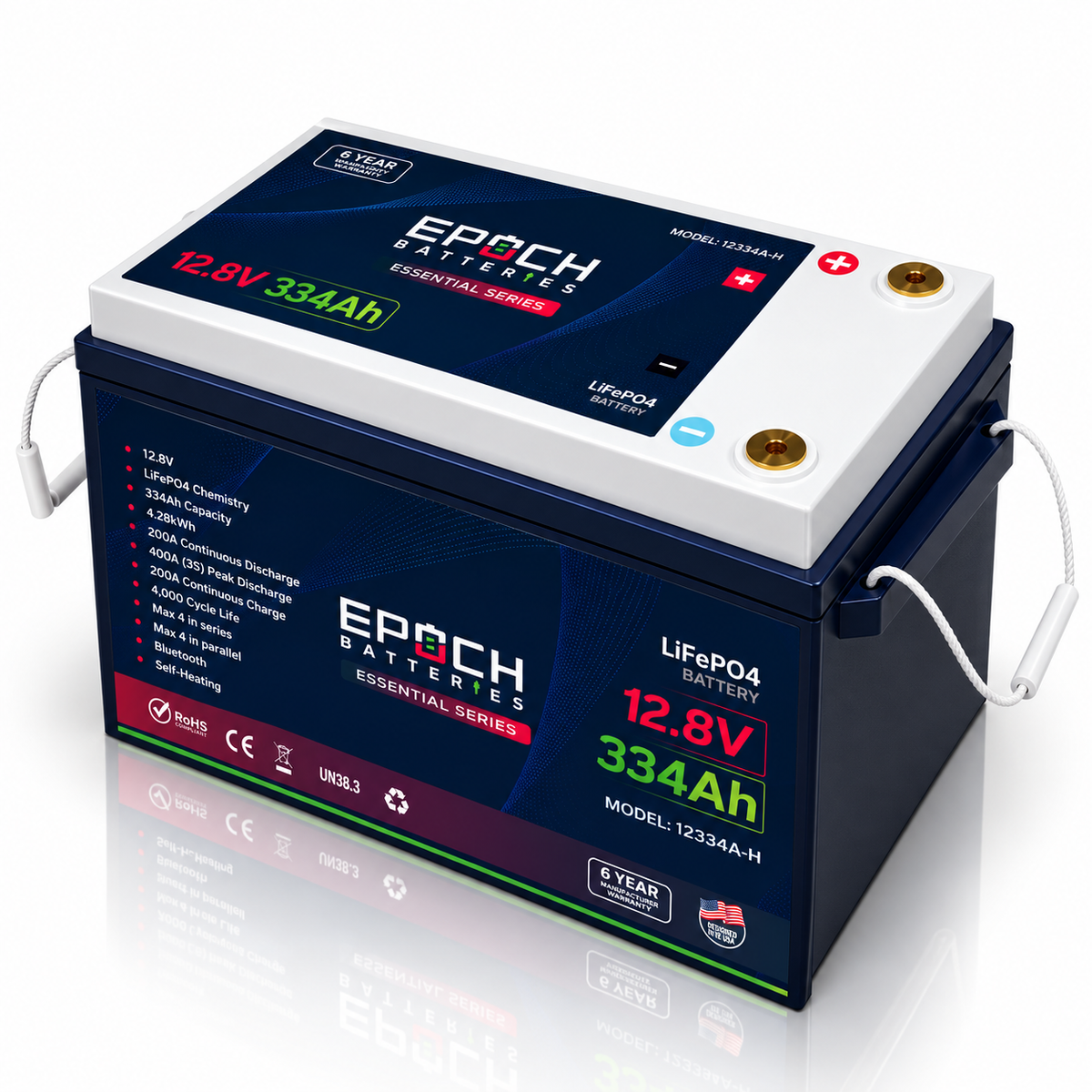 Epoch 12V 334Ah Essential Series LiFePO4 Lithium Battery (4.28kWh)