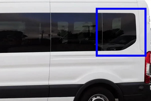 AM Auto - Ford Transit - Driver Side - Rear Window - Fixed Glass - 148" WB