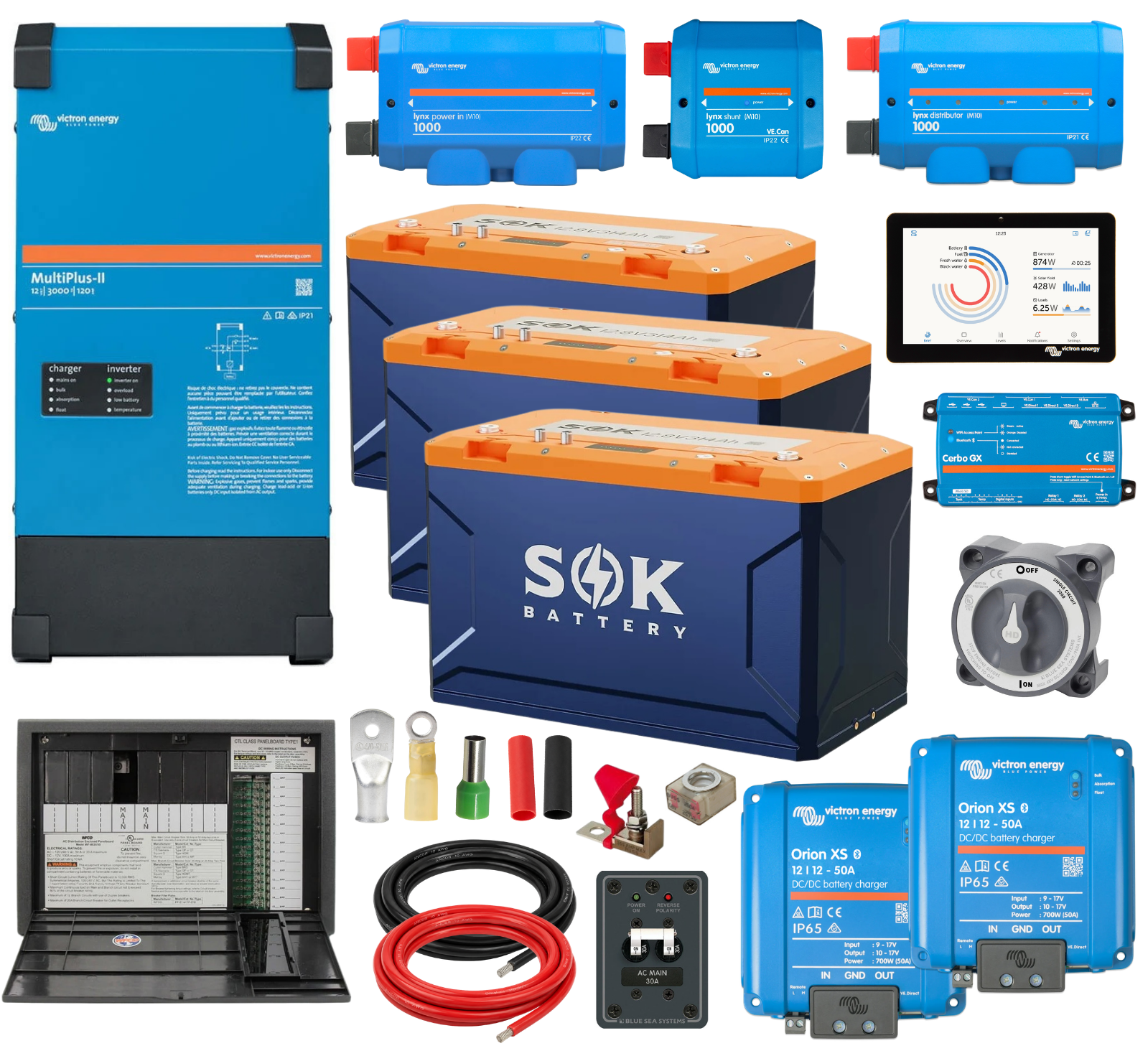 12V Victron Complete Camper Van Electrical System Bundle - Pro - "Trail Blazer"