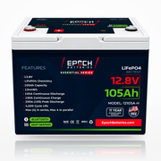 Epoch-12V 105Ah Essential Series LiFePO4 Lithium Battery (1.34kWh)