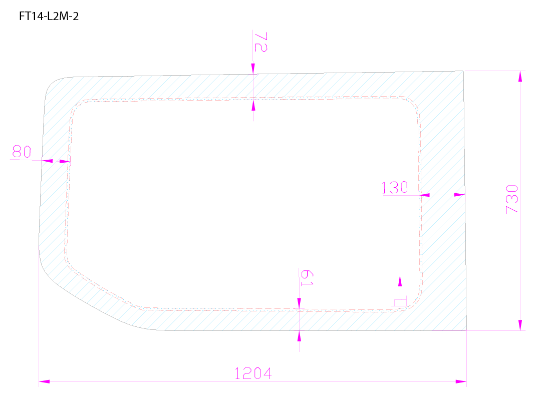 AM Auto - Ford Transit - Driver Side - Rear Window - Fixed Glass - 130" WB