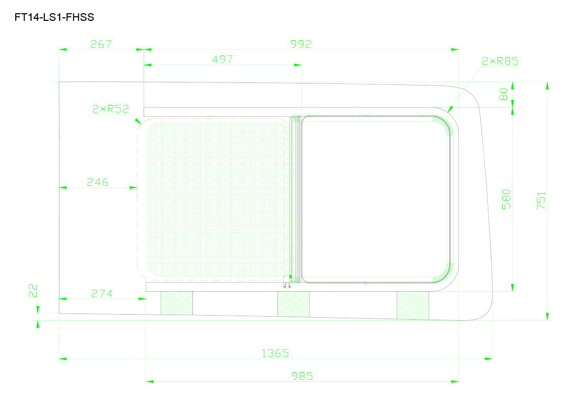 AM Auto - Ford Transit - Driver Side - Forward Window - Half Slider w/ Screen