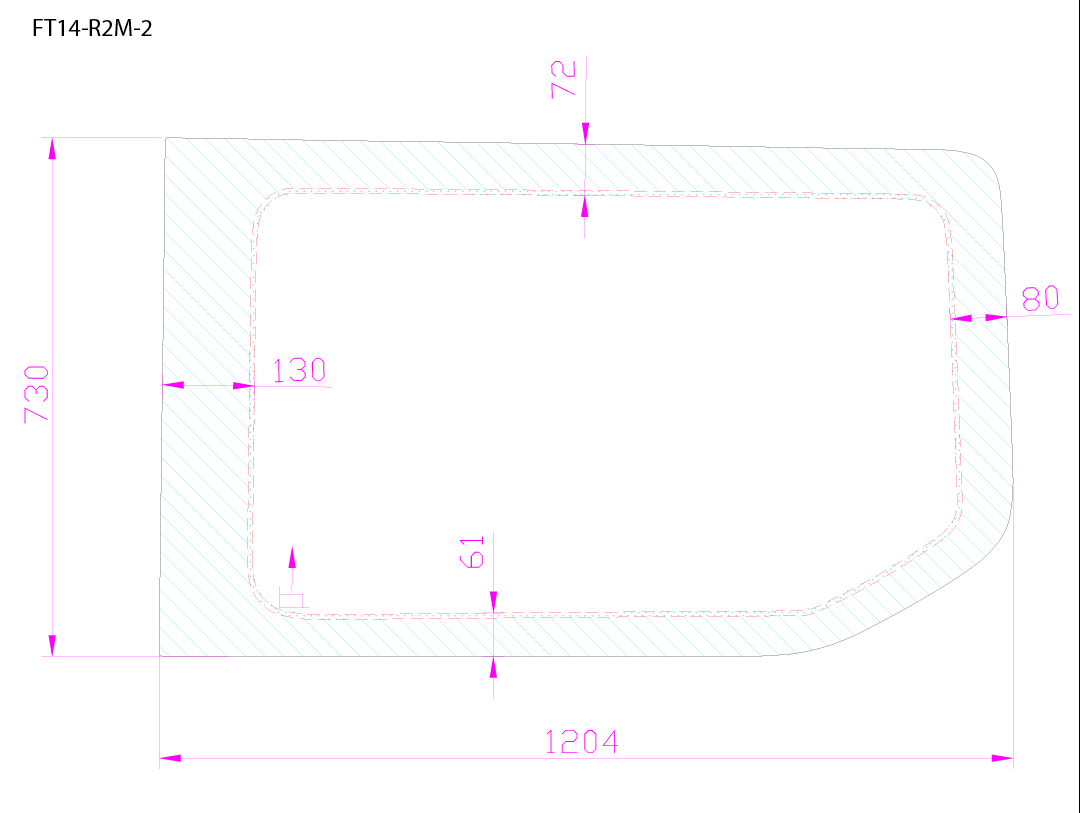 AM Auto - Ford Transit - Passenger Side - Rear Window - Fixed Glass - 130" WB