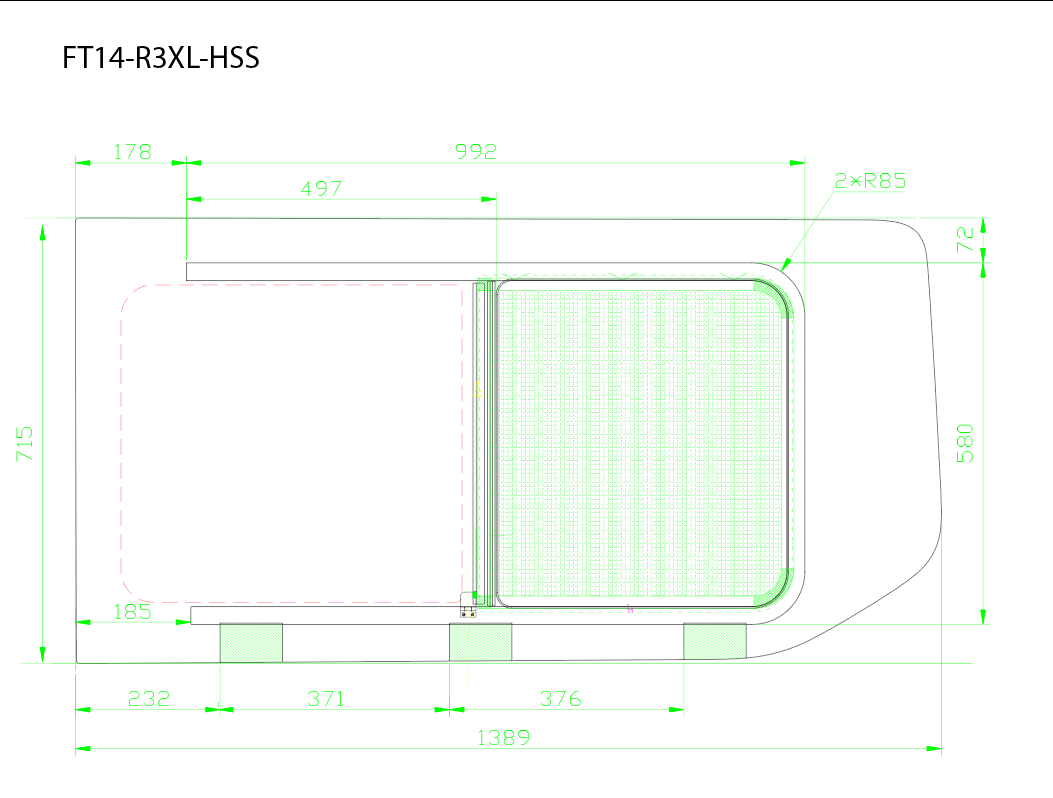 AM Auto - Ford Transit - Passenger Side - Rear Window - Half Slider w/ Screen - 148" EXT WB