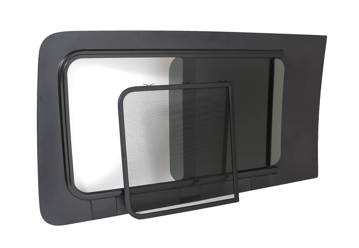 AM Auto - Ford Transit - Passenger Side - Forward Window - Half Slider w/ Screen