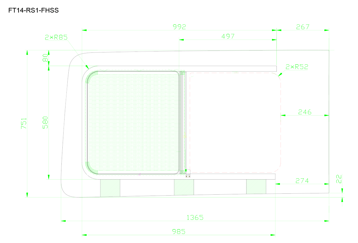 AM Auto - Ford Transit - Passenger Side - Forward Window - Half Slider w/ Screen