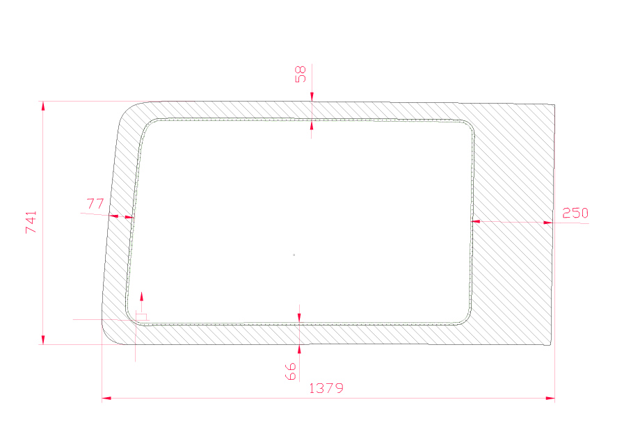 AM Auto - Ford Transit - Passenger Side - Forward Window - Fixed Glass