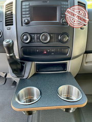 Mercedes Sprinter Front Cup Holder & Snack Tray - Charcoal Matrix (2007-2018)