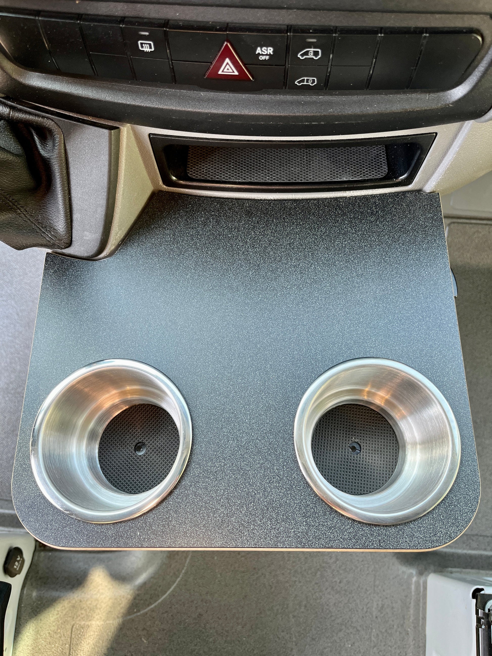 Mercedes Sprinter Front Cup Holder & Snack Tray - Charcoal Matrix (2007-2018)