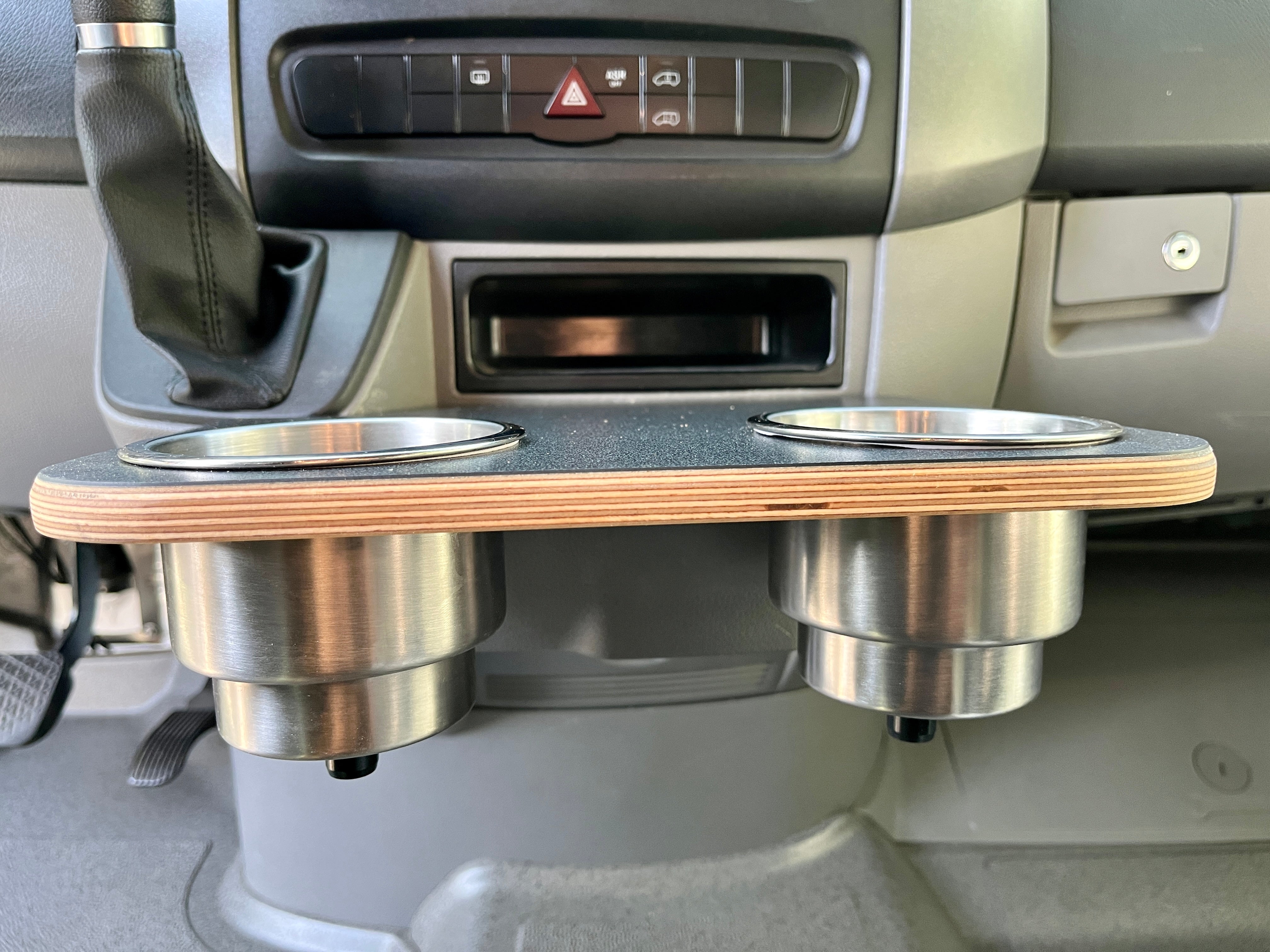 Mercedes Sprinter Front Cup Holder & Snack Tray - Charcoal Matrix (2007-2018)