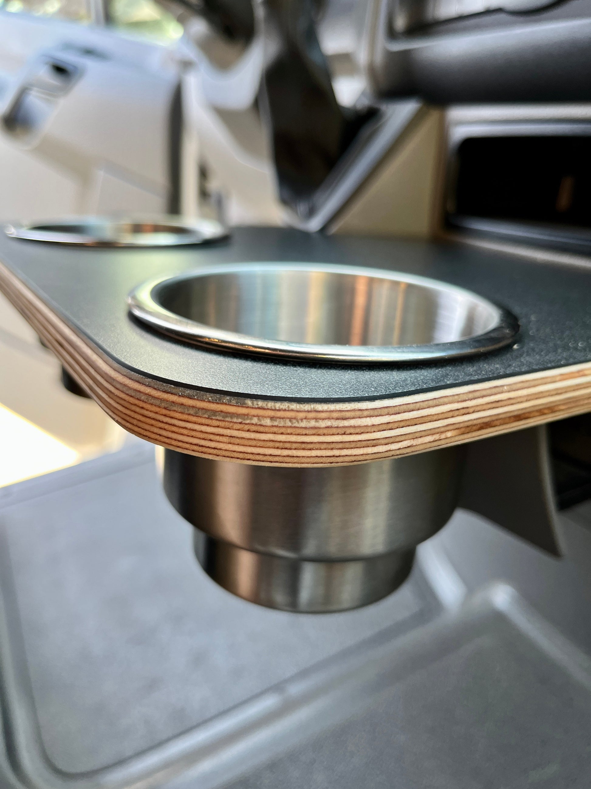 Mercedes Sprinter Front Cup Holder & Snack Tray - Charcoal Matrix (2007-2018)