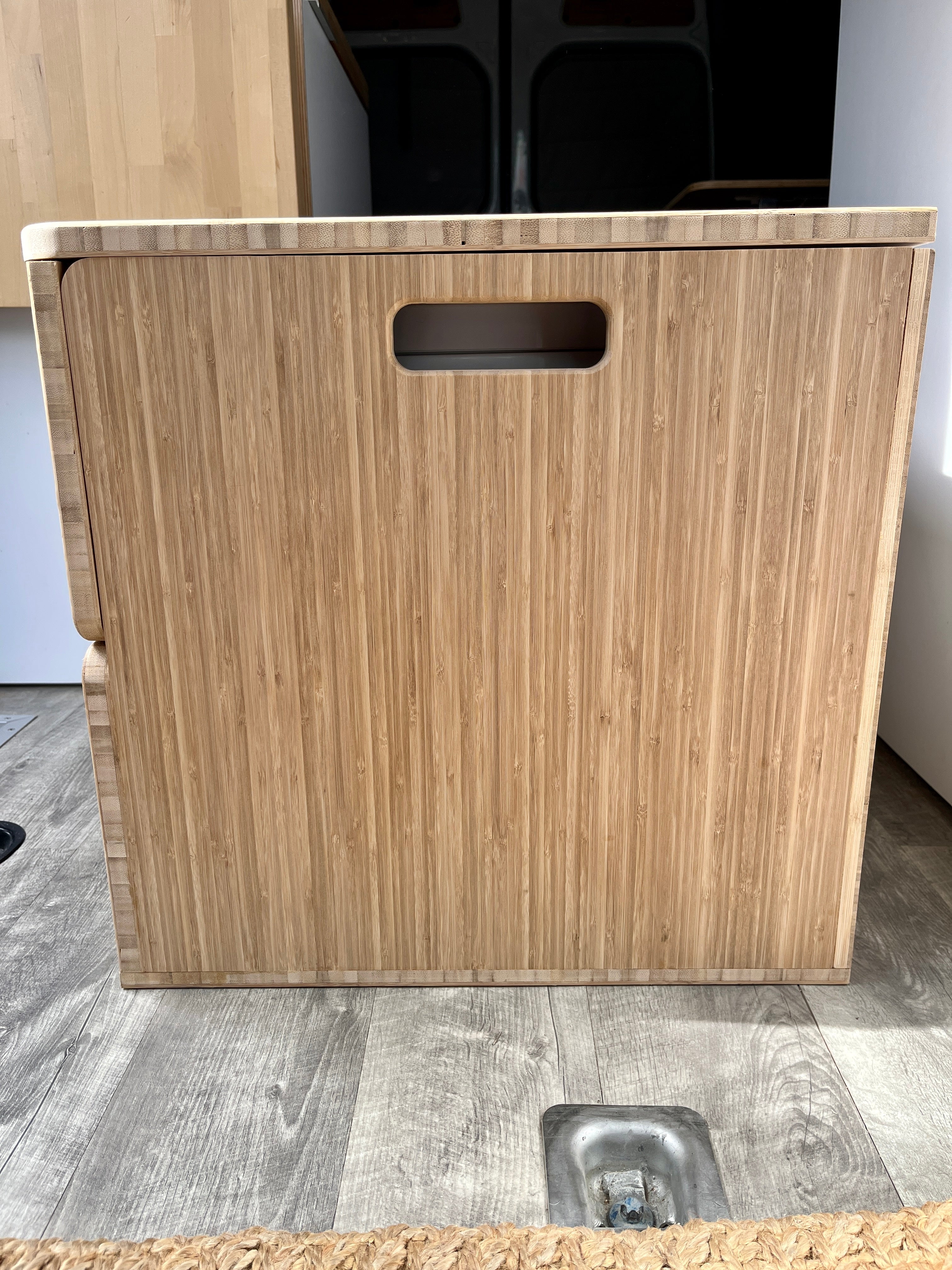 Bamboo Lift Top Cabinet For Thetford Curve Porta Potti 565E/365 Toilets - Flat Pack Kit