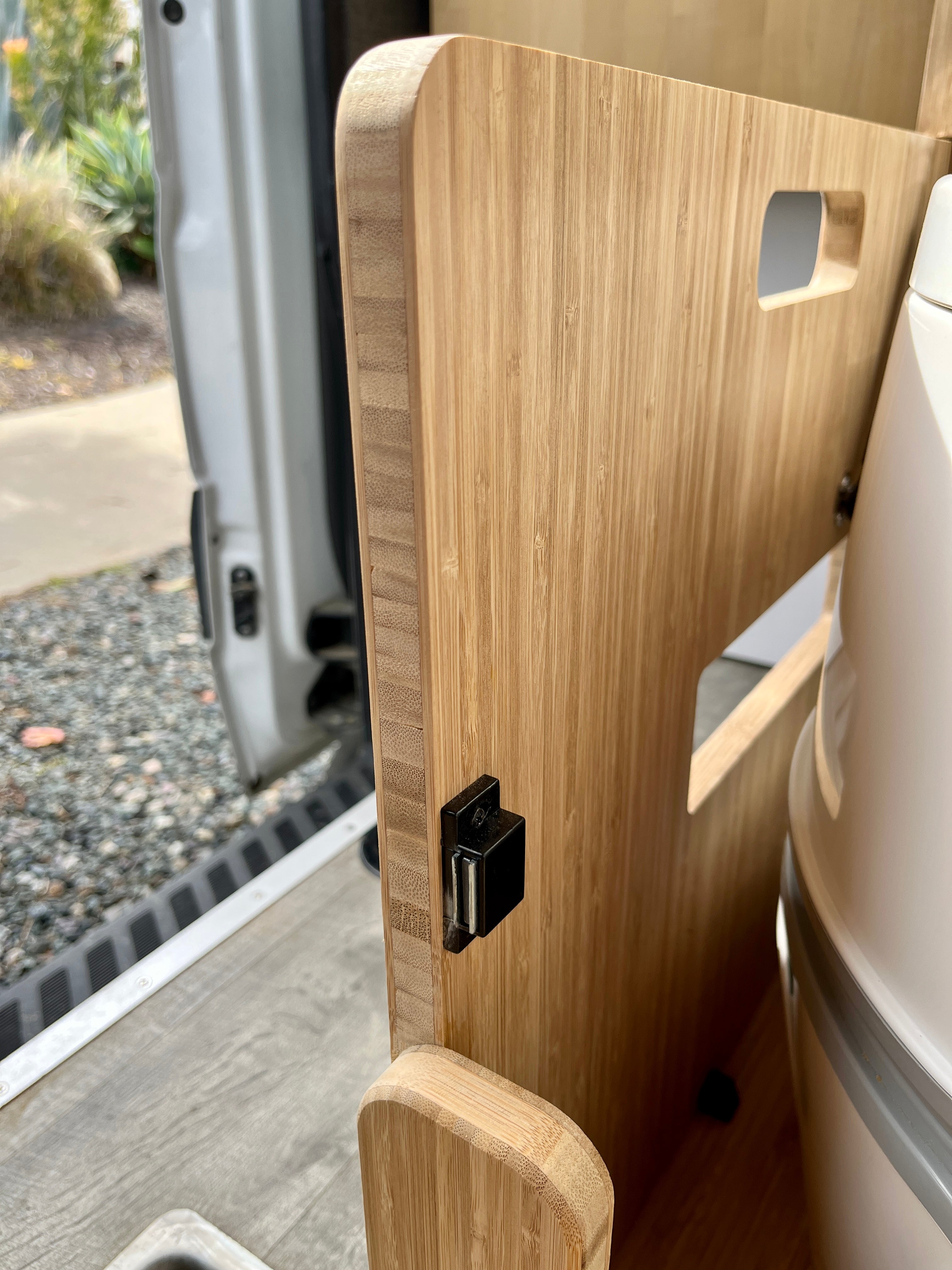 Bamboo Lift Top Cabinet For Thetford Curve Porta Potti 565E/365 Toilets - Flat Pack Kit