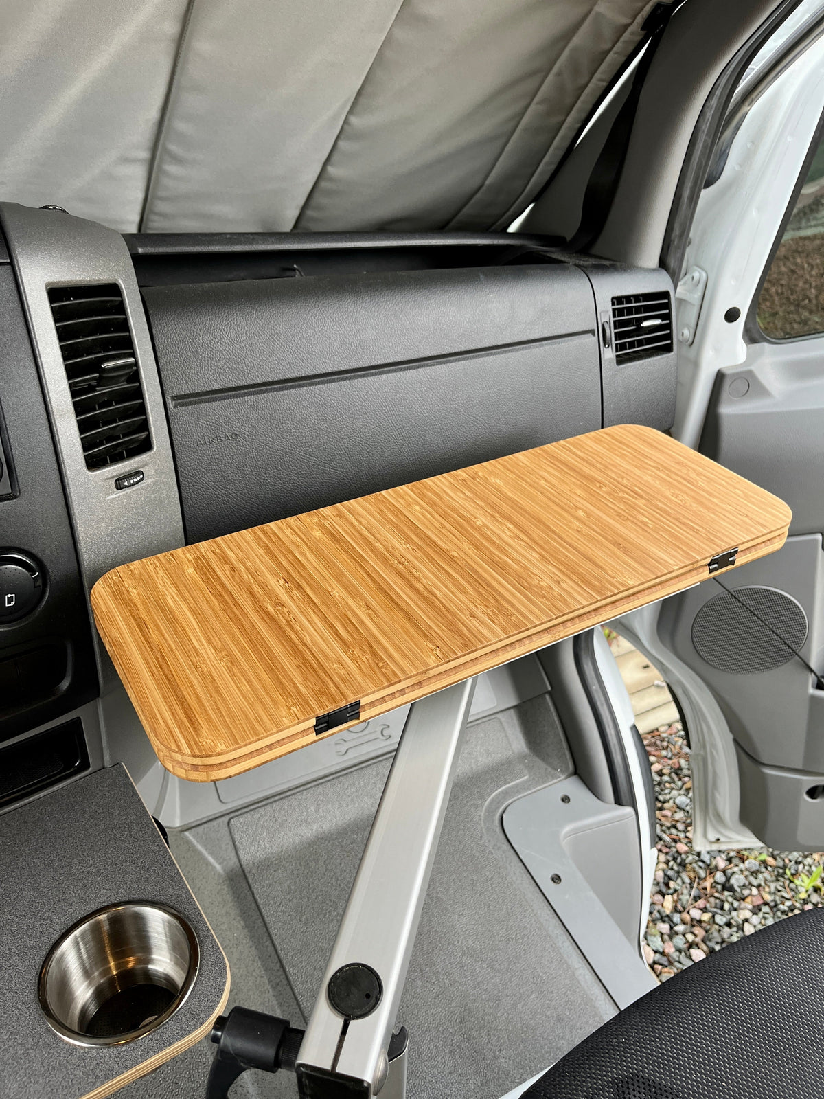 Slim Rv Side Table Slim Half Folding Bamboo Lagun Table 1/2