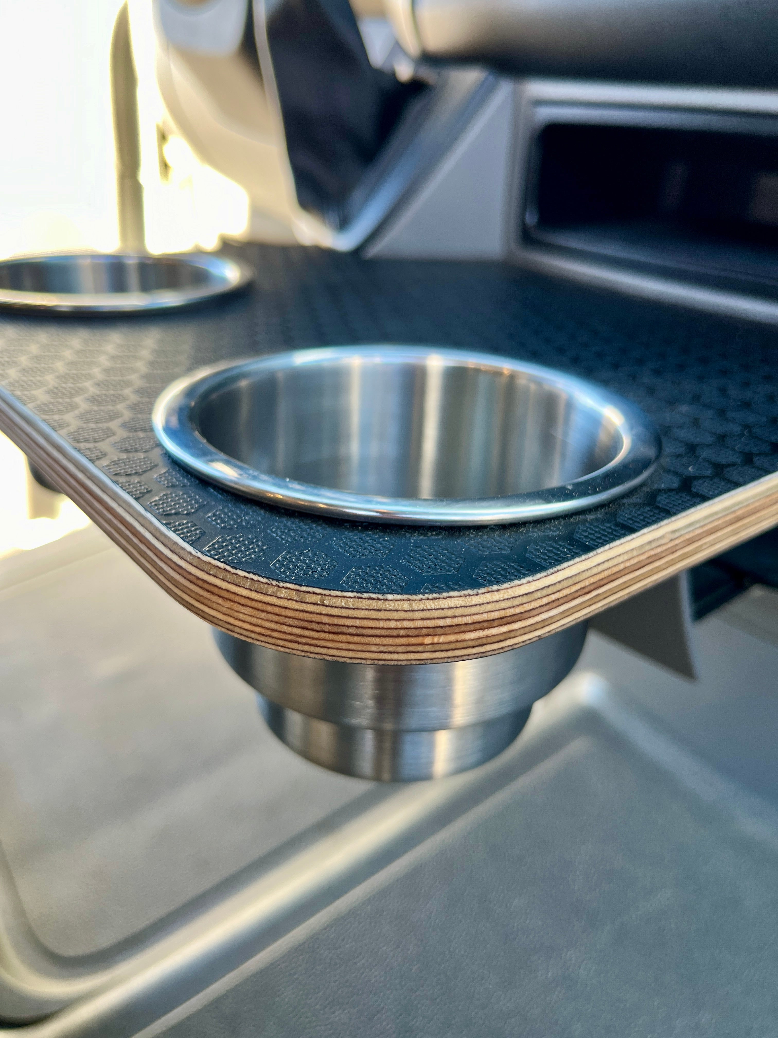 Mercedes Sprinter Front Cup Holder & Snack Tray - Black Hex (2007-2018)
