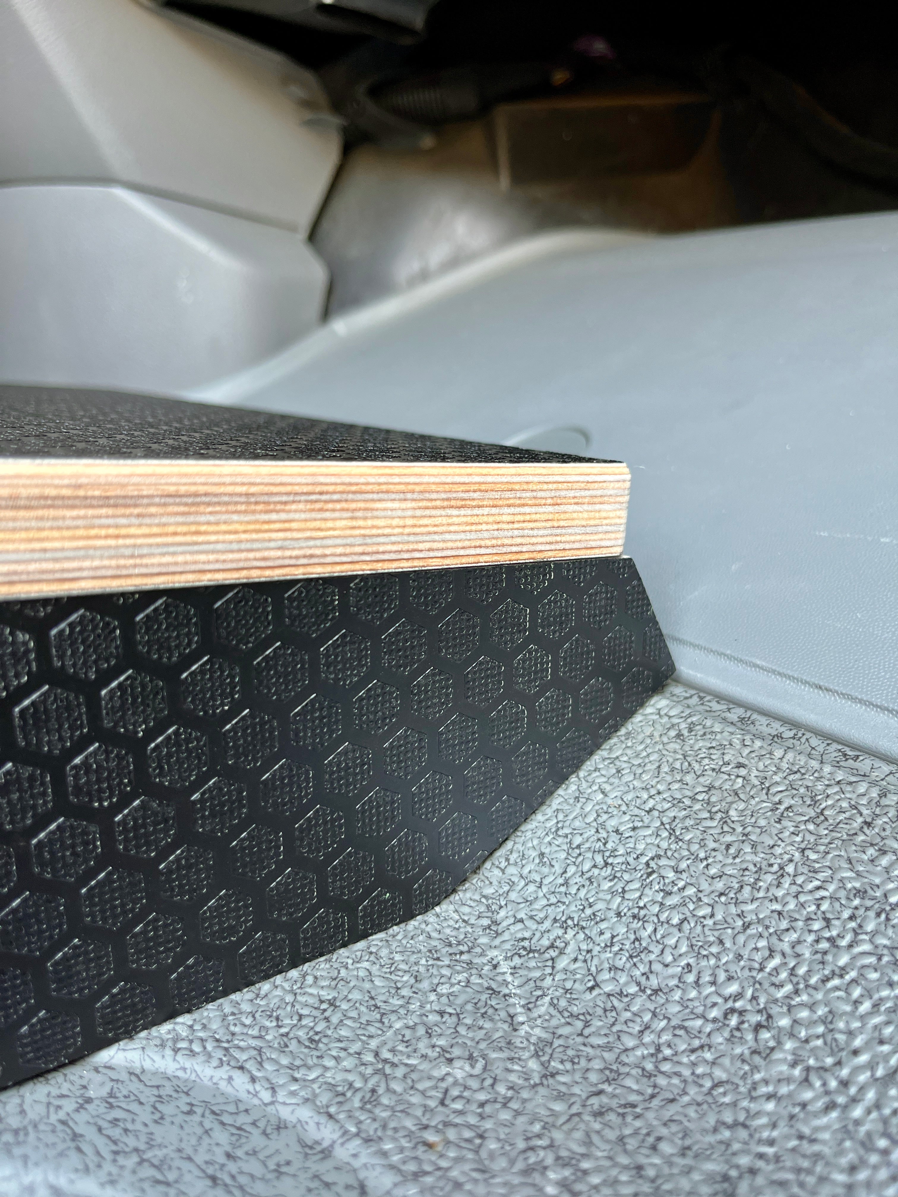 Mercedes Sprinter Passenger Seat Foot Stool + Storage Platform - Black Hex