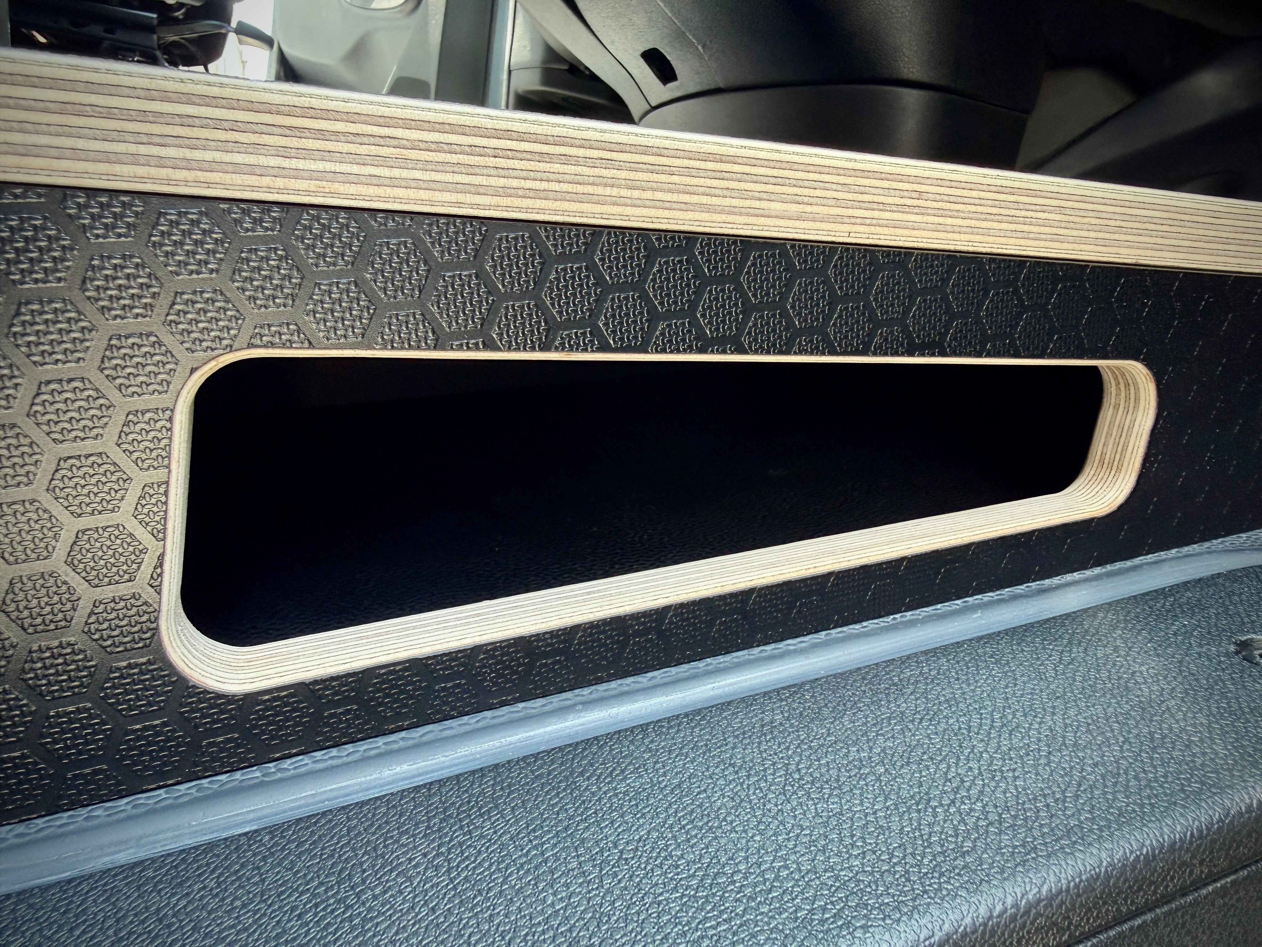 Mercedes Sprinter Passenger Seat Foot Stool + Storage Platform - Black Hex