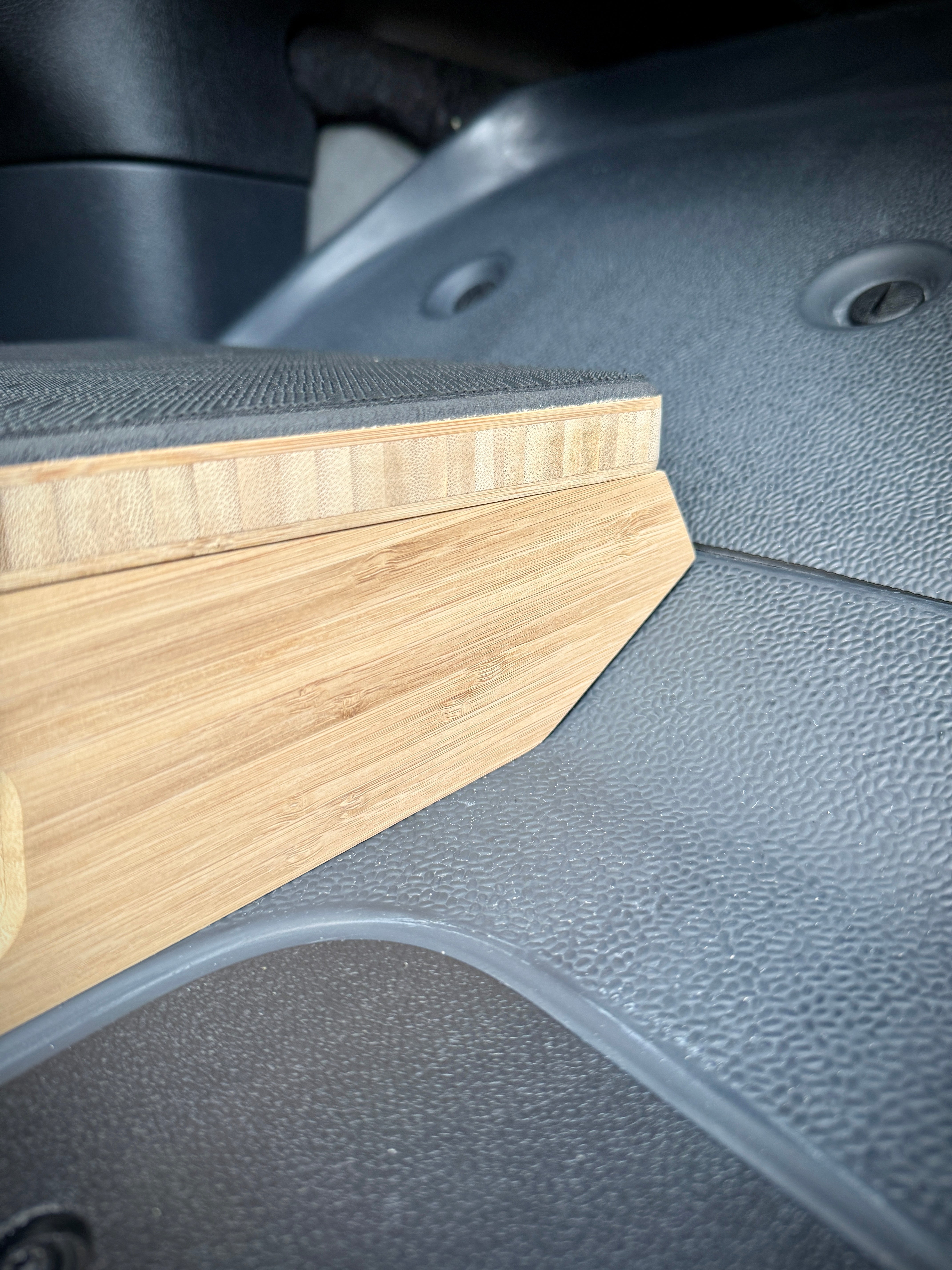 Mercedes Sprinter Passenger Seat Foot Stool + Storage Platform - Bamboo
