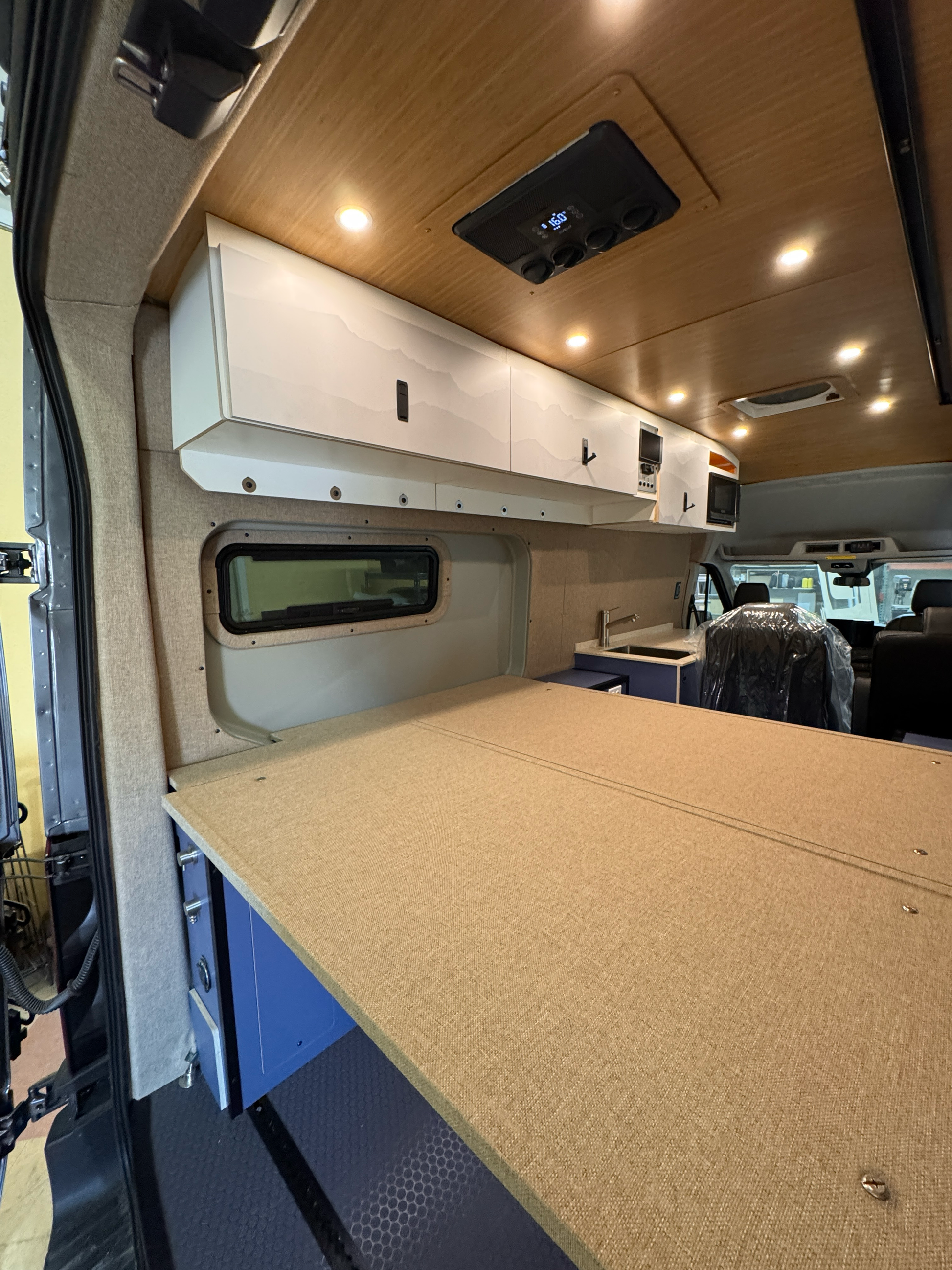 Ford Transit Innie Sleeper: Bed Bump-Out Trim - Driver-Side