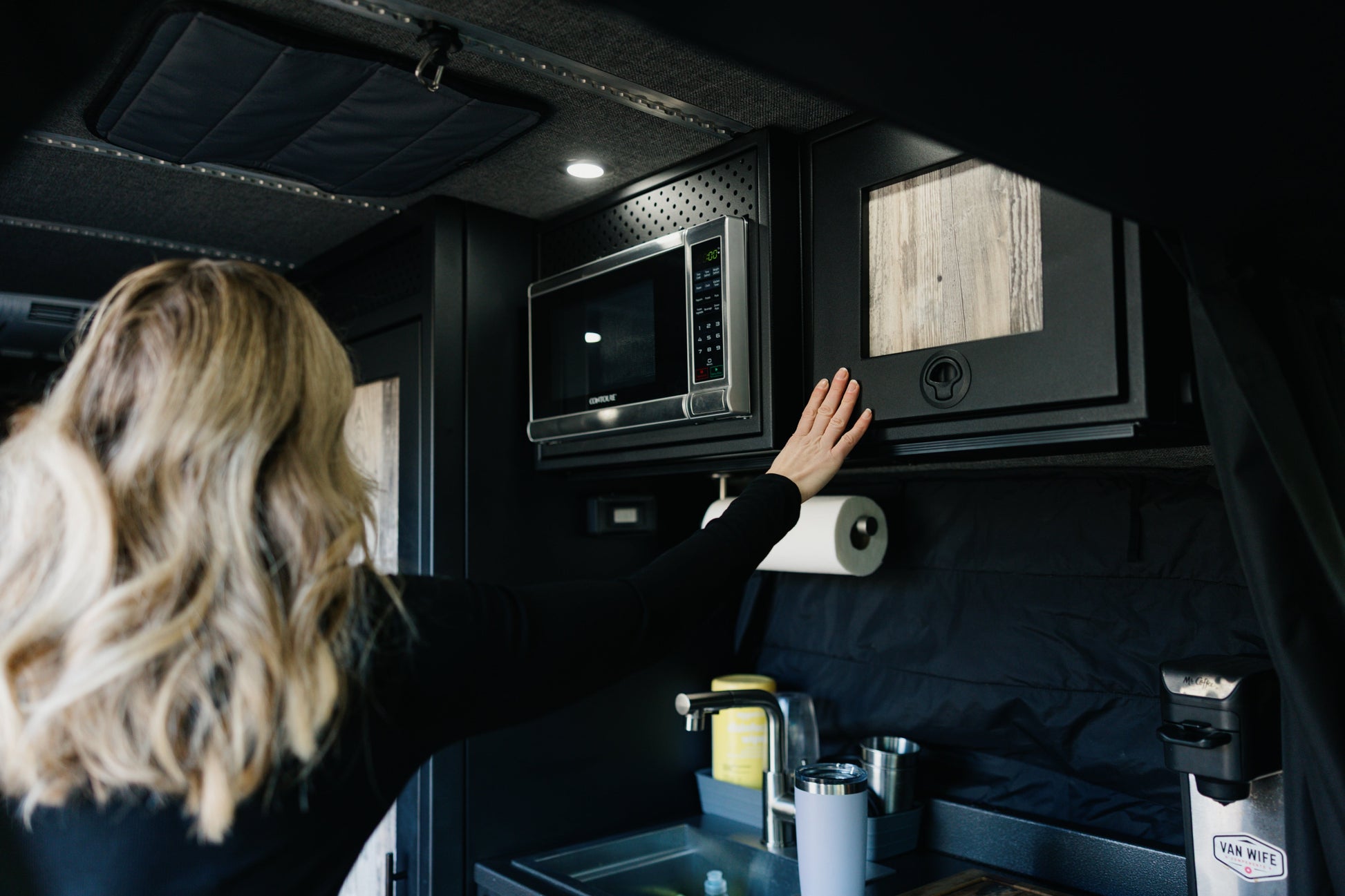 Van Wife Components - 20" Aluminum Microwave Cabinet