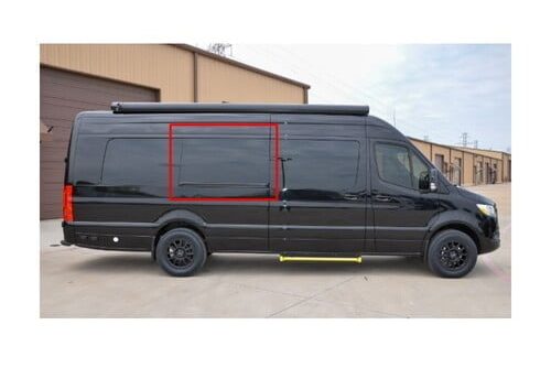 AM Auto - Sprinter - Passenger Side - Middle Window - Fixed Glass - 170" & 170" EXT WB