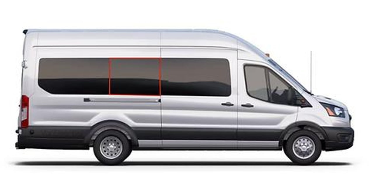 VanEssential Ford Transit Middle Panel Window Cover