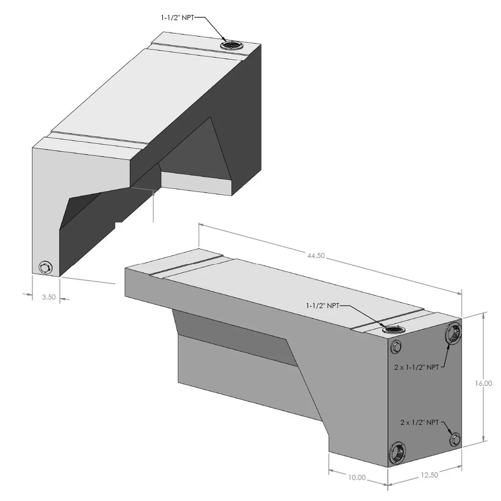 22 Gallon Wheel Well Water Tank - Sprinter/Transit (Driver Side)