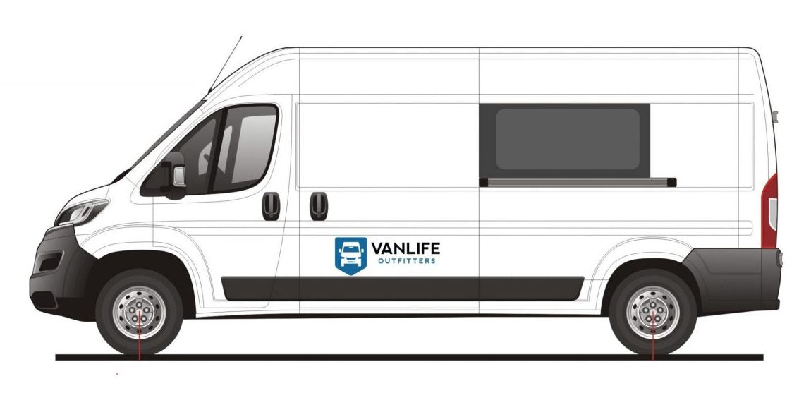 AM Auto - Promaster - Driver Side - Middle Window - Fixed Glass - 159" & 159" EXT WB w/ Driver Side Sliding Door