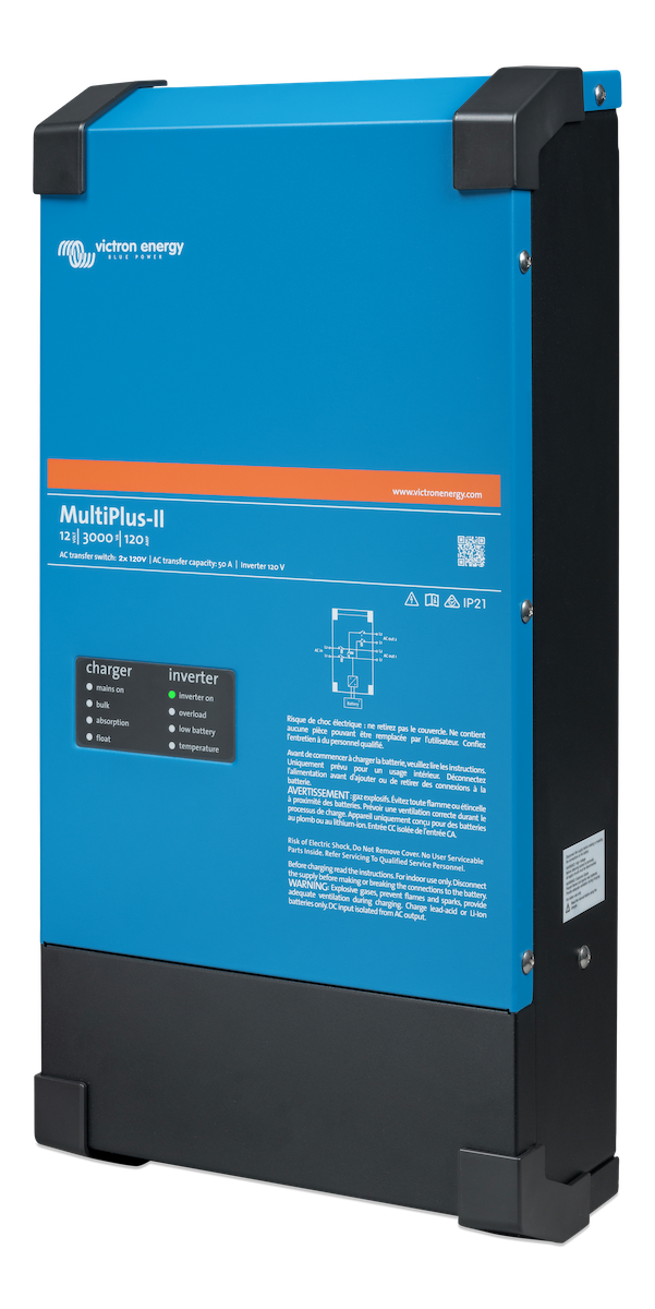 Victron Energy MultiPlus II 12/3000/120 Inverter/Charger (2 x 120 VAC)