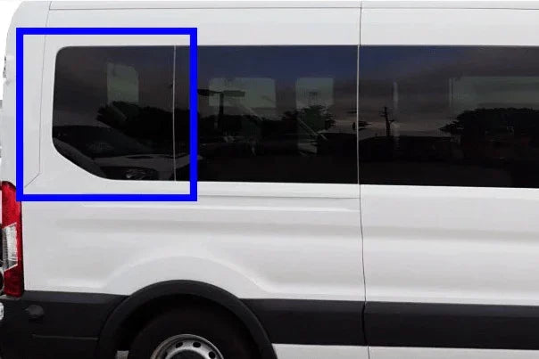 AM Auto - Ford Transit - Passenger Side - Rear Window - Fixed Glass - 148" WB