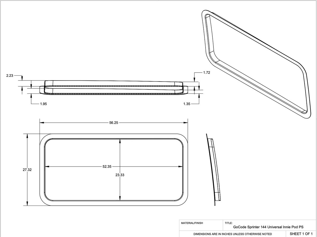 Sprinter 144 Innie Pocket Sleeper: Bed Bump-Out Trim - Pair