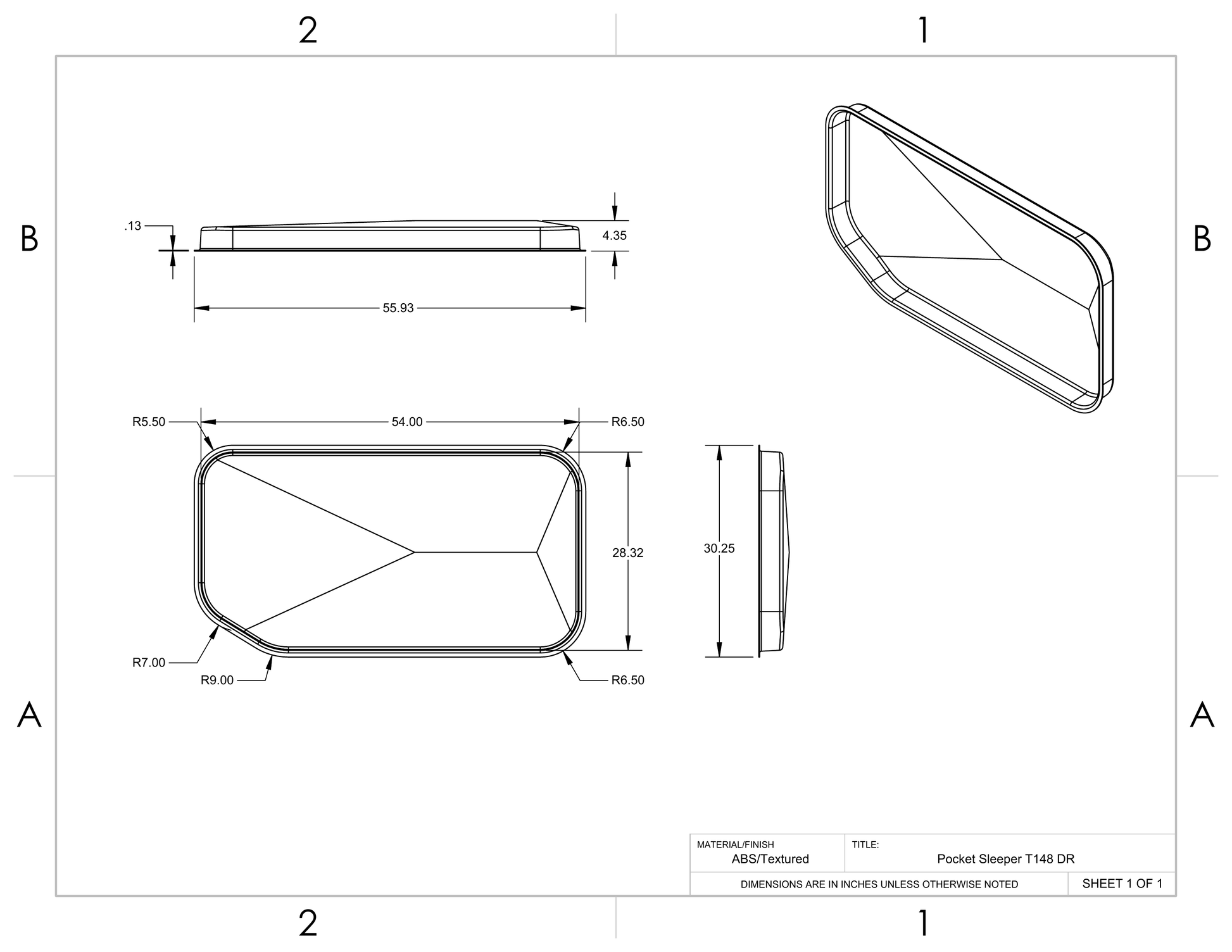 Ford Transit Innie Sleeper: Bed Bump-Out Trim - Pair