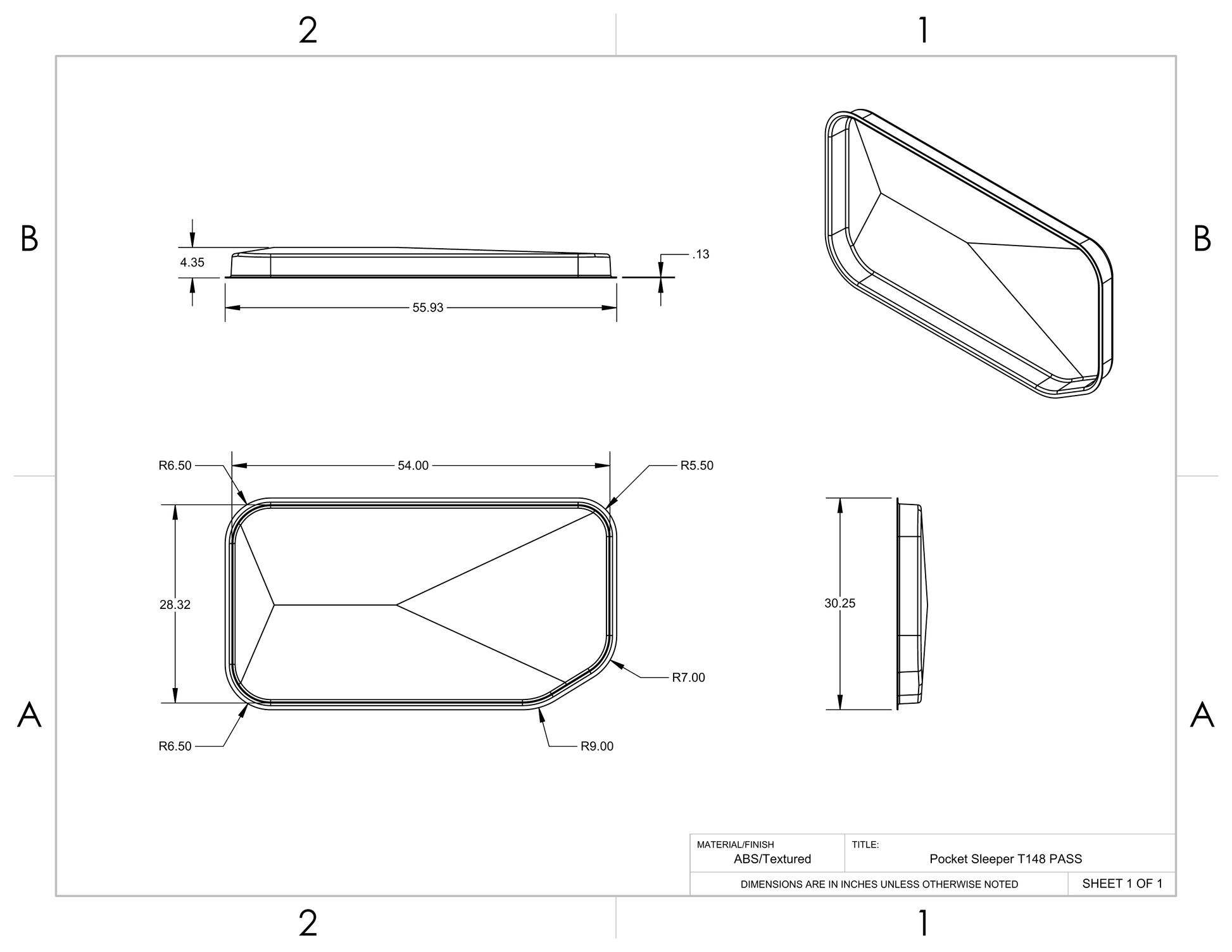 Ford Transit Innie Sleeper: Bed Bump-Out Trim - Pair