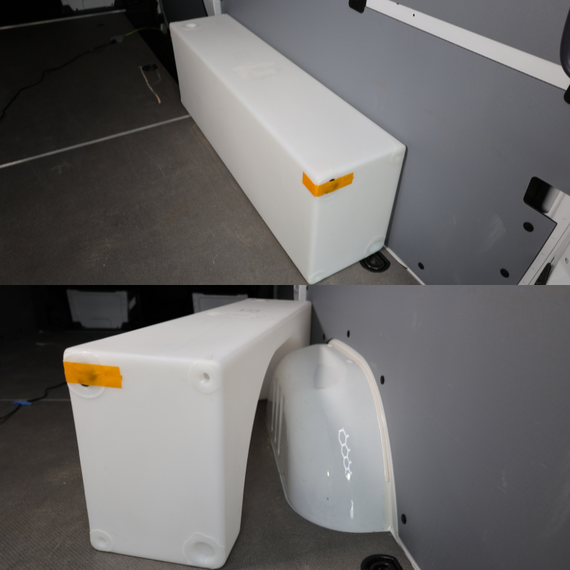 NW Conversions 24 Gallon Wheel Well Water Tank - Sprinter/Transit