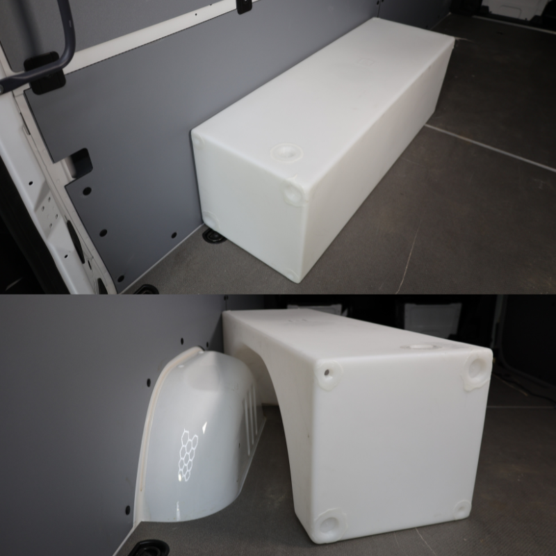 NW Conversions 36 Gallon Wheel Well Water Tank - Sprinter/Transit