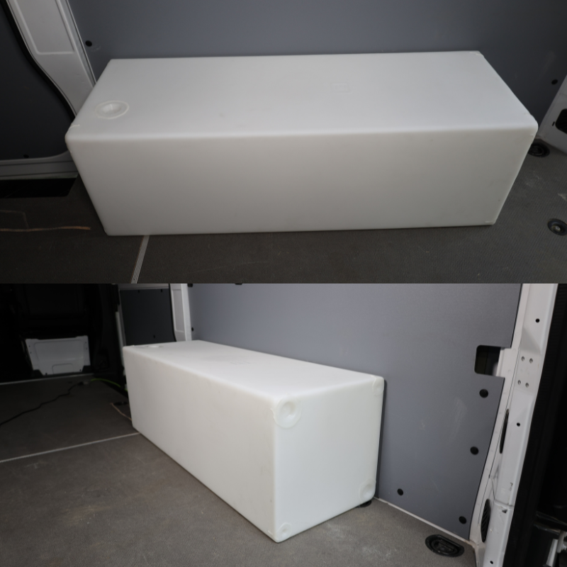 NW Conversions 36 Gallon Wheel Well Water Tank - Sprinter/Transit
