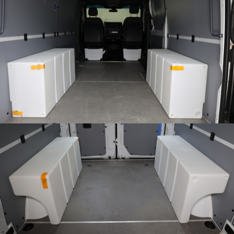 NW Conversions 33 Gallon Wheel Well Water Tank - Sprinter/Transit (Driver Side)