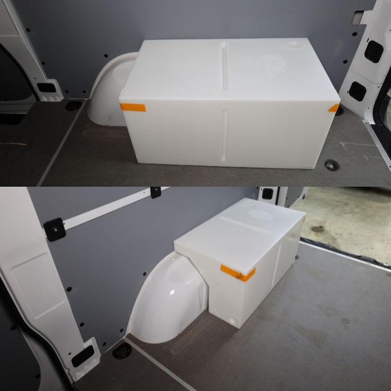 NW Conversions 22 Gallon Wheel Well Water Tank - Sprinter/Transit (Passenger Side)