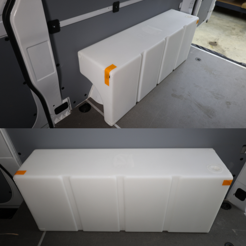 NW Conversions 33 Gallon Wheel Well Water Tank - Sprinter/Transit (Passenger Side)