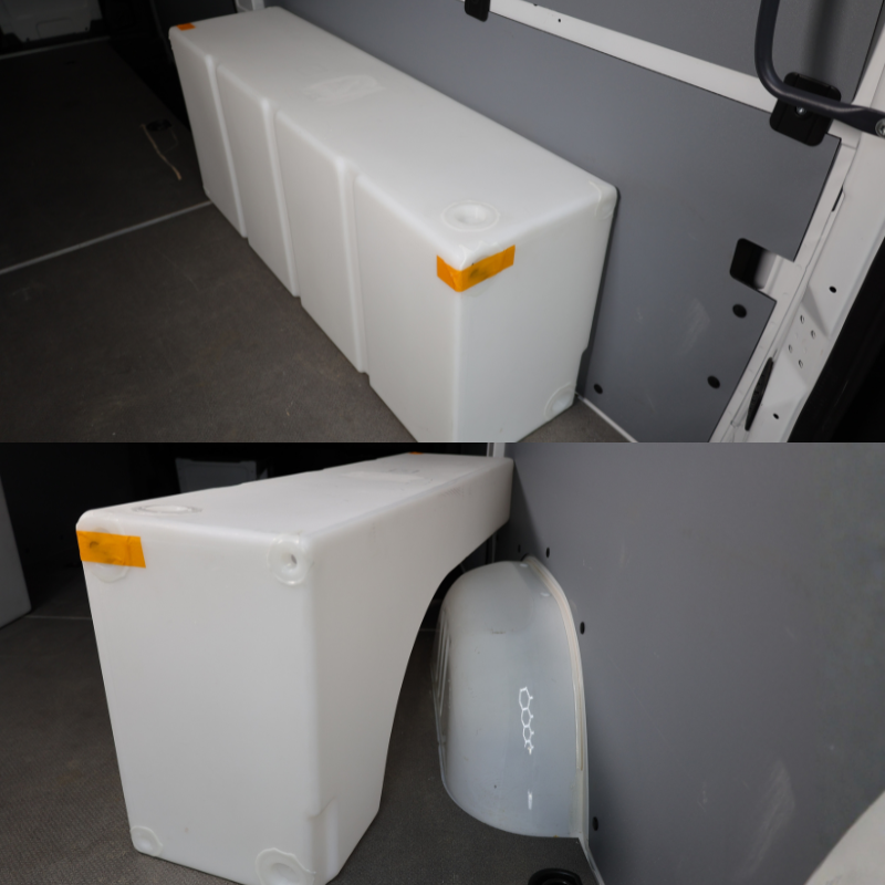 NW Conversions 33 Gallon Wheel Well Water Tank - Sprinter/Transit (Passenger Side)