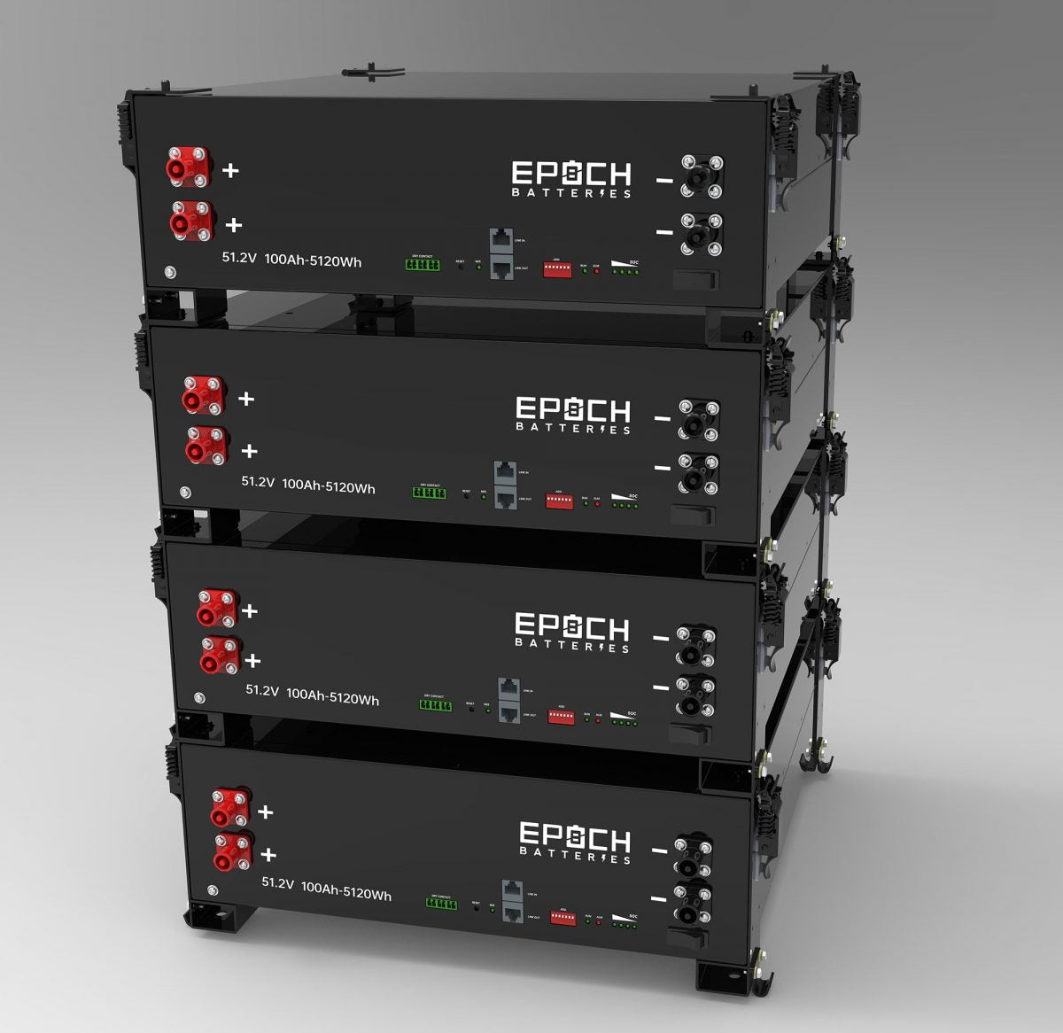 Epoch 100Ah Lithium Server Rack Battery (48-Volt) with Internal Heater