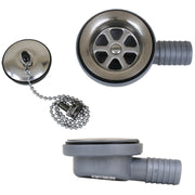 Scandvik Low Profile Sink Drain + Strainer 2-3/4"