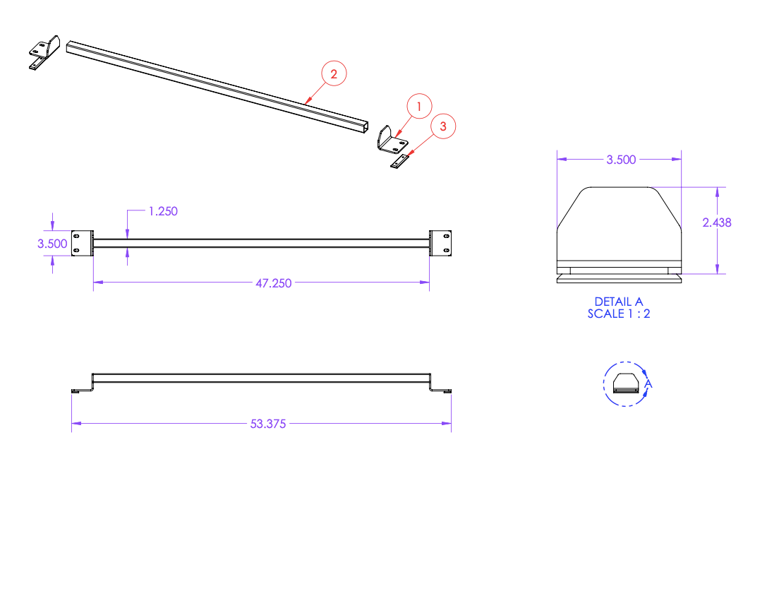 Van Wife Components Solar Roof Bar - Sprinter 2007+