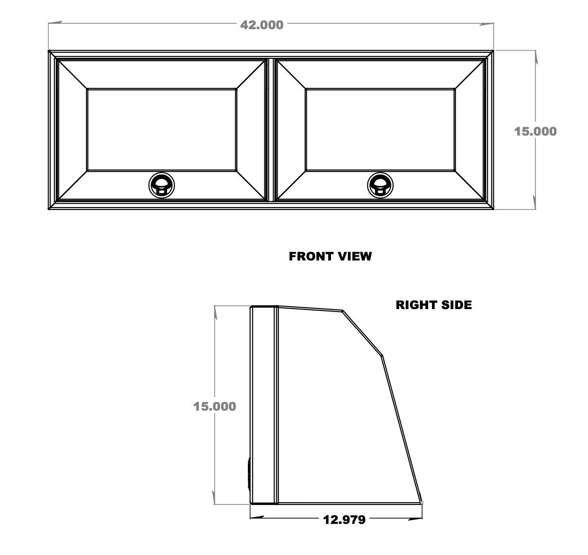 Van Wife Components - 42" Aluminum Upper Cabinet