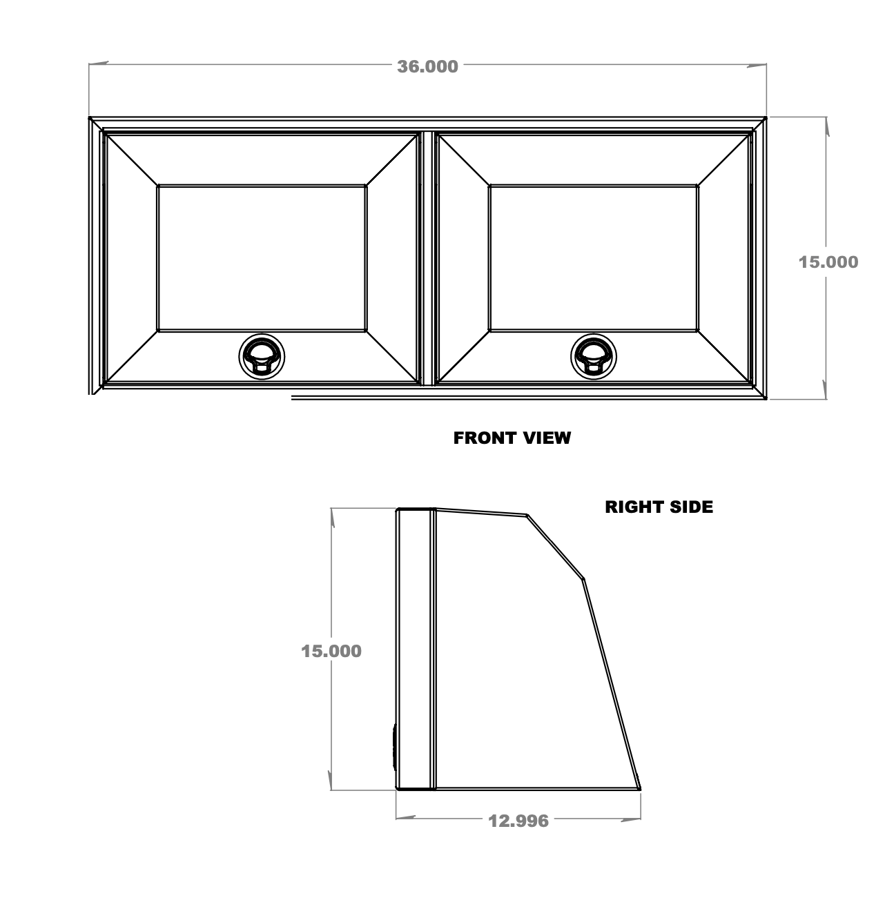 Van Wife Components - 36" Aluminum Upper Cabinet