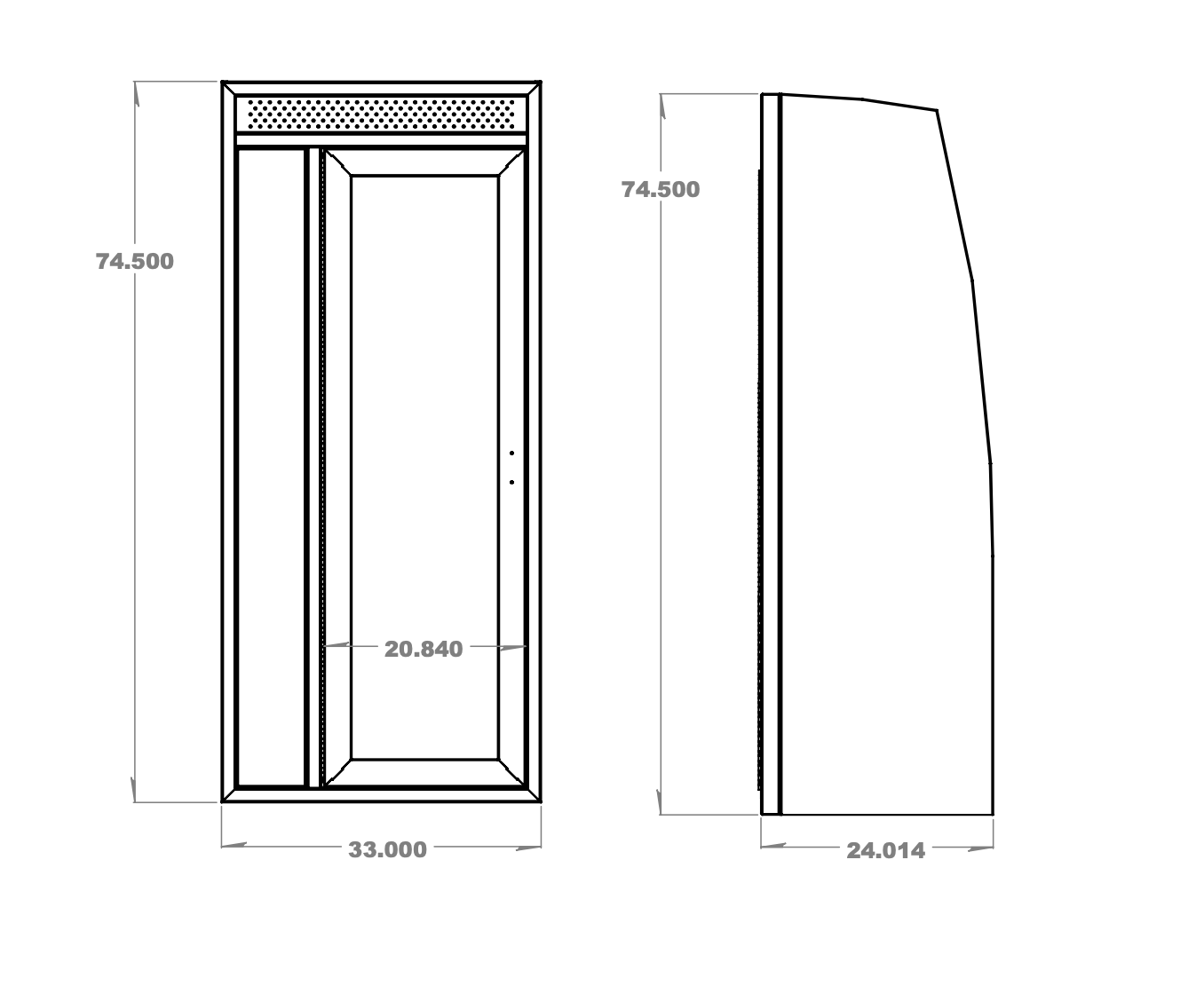 Van Wife Components - Enclosed Shower - 33" Wide