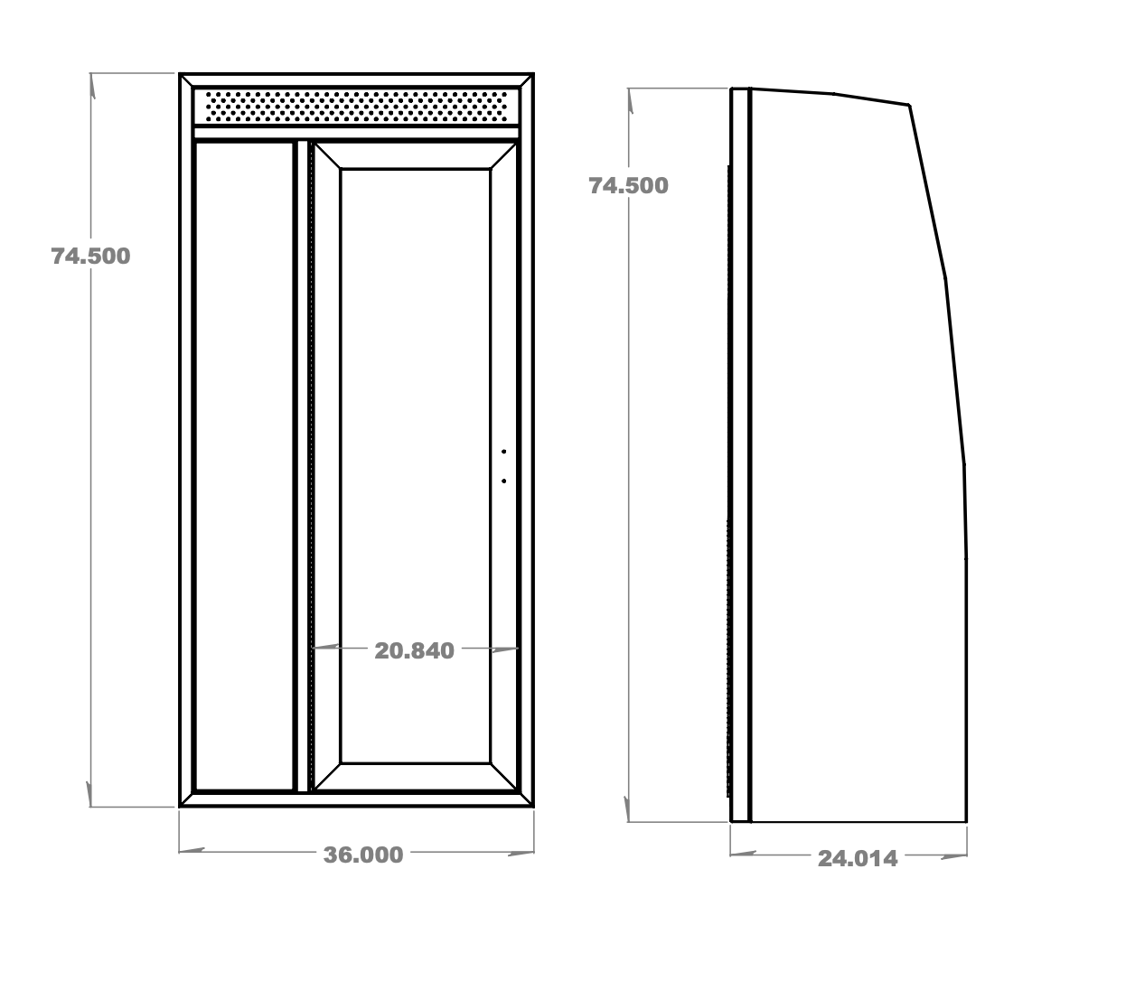 Van Wife Components - Enclosed Shower - 36" Wide