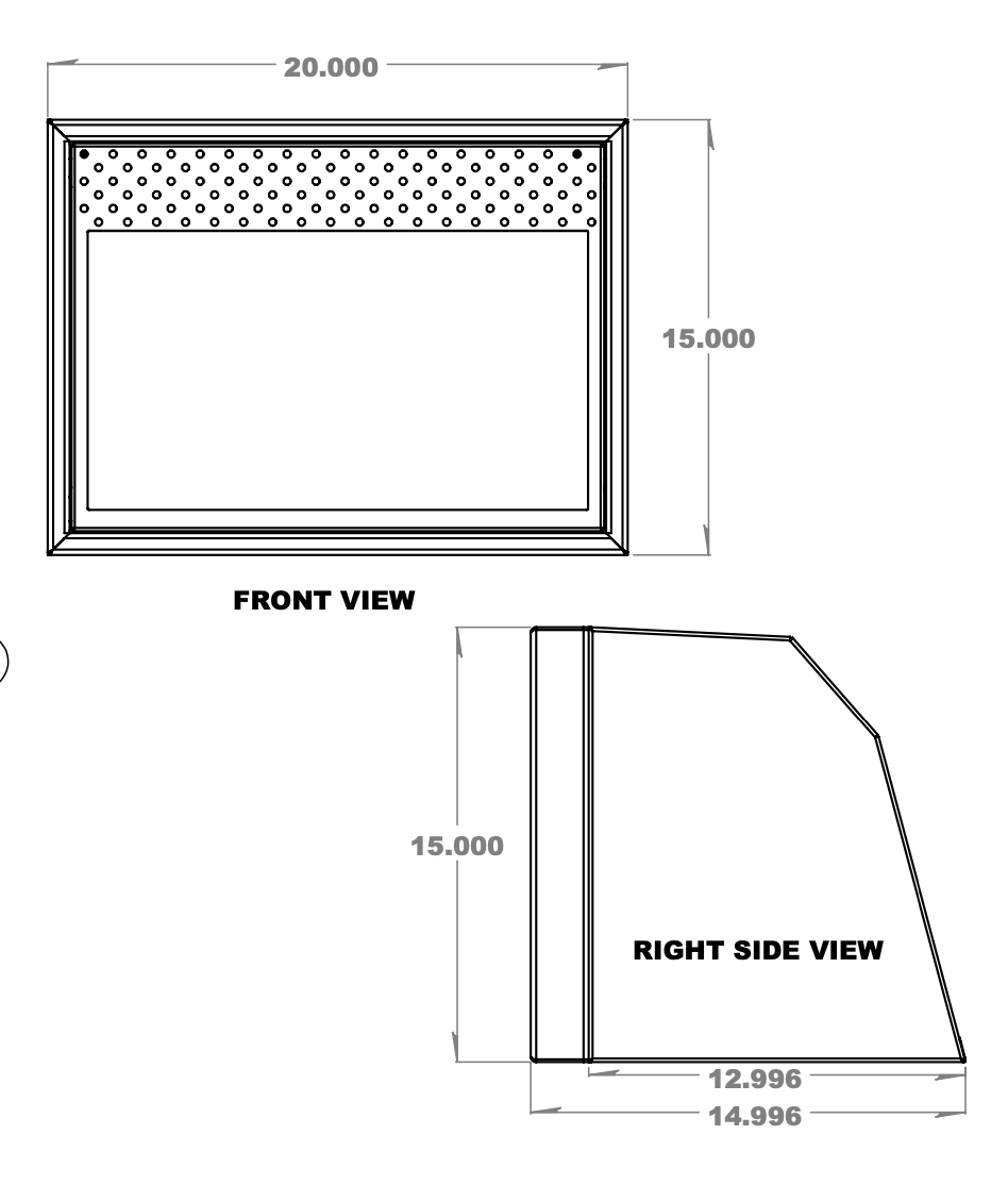 Van Wife Components - 20" Aluminum Microwave Cabinet
