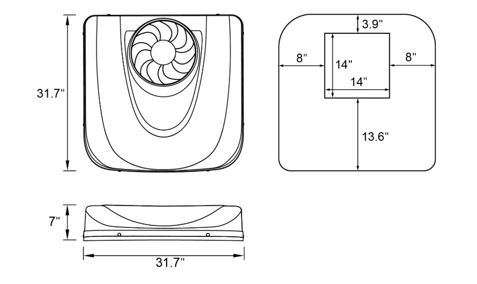 Velit 2000R - 12V/24V/48V Rooftop Air Conditioner
