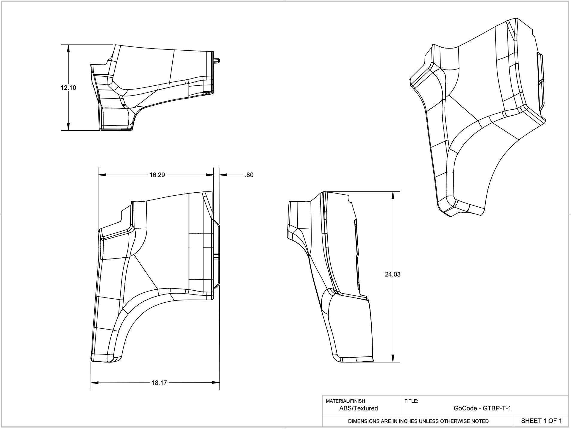 Ford Transit High Roof B-Pillar Passenger Trim Piece